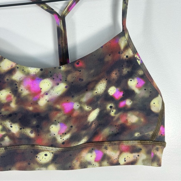 Lululemon Flow Y Bra Nulu Light Support, A–C Cup Multi / Acid Wash; Women’s Sz 6 - Picture 7 of 10